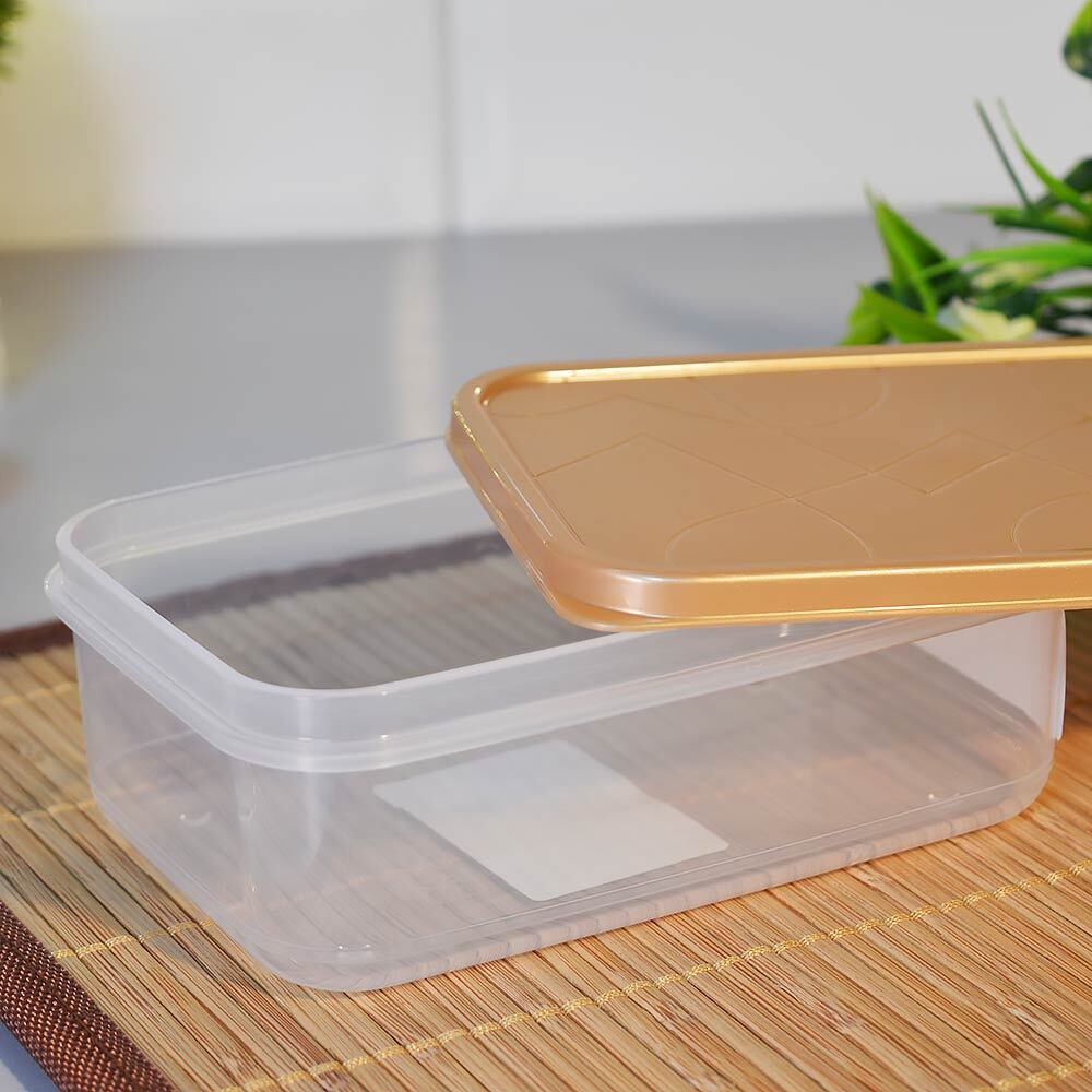 Контейнер для продуктов 0,5л прямоугольный "Sunrise" (золотой)