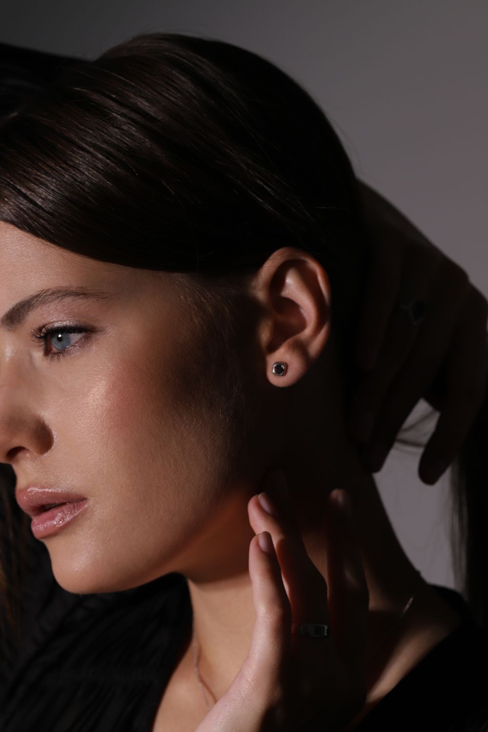 Серьги Crystal Square с раухтопазом