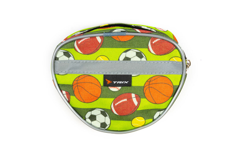 Сумка велосипедная TRIX на багажник, 13,5л, 40х20х17см, 2 боковых кармана, водонепроницаемая, светоотражающие вставки, серая вс096.040.1.1