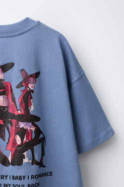 ZARA ФУТБОЛКА KPOP DEMON HUNTERS™ NETFLIX ©, СИНИЙ