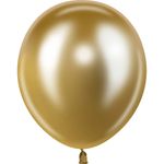 Шар (5''/13 см) Золото, хром, 50 шт.,
