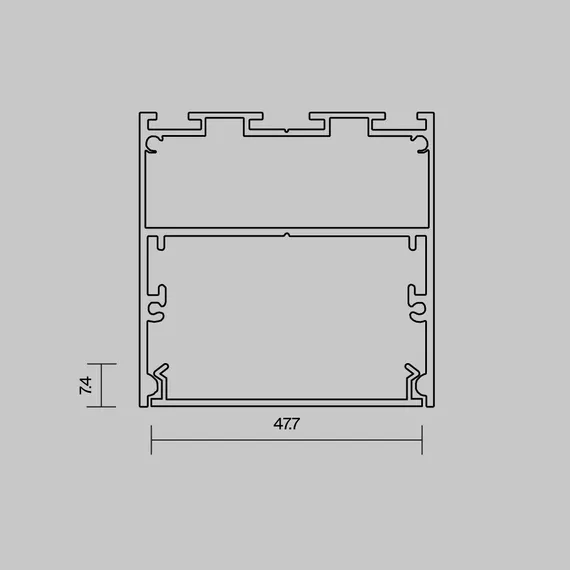 Рассеиватель для профиля 50x50 (Белый, 10 м), ALM-5050T-O-DF-10M 642050 Led Strip 642050