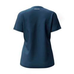 Футболка женская HEAD Club Original T-Shirt W 814845-NV-L, р.L, полиэстер, хлопок, эластан, т.синий