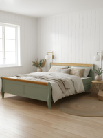 Кровать 200х200, Мелания, двуспальная, с выдвижными ящиками для белья, массив сосны, эвкалипт, Dipriz