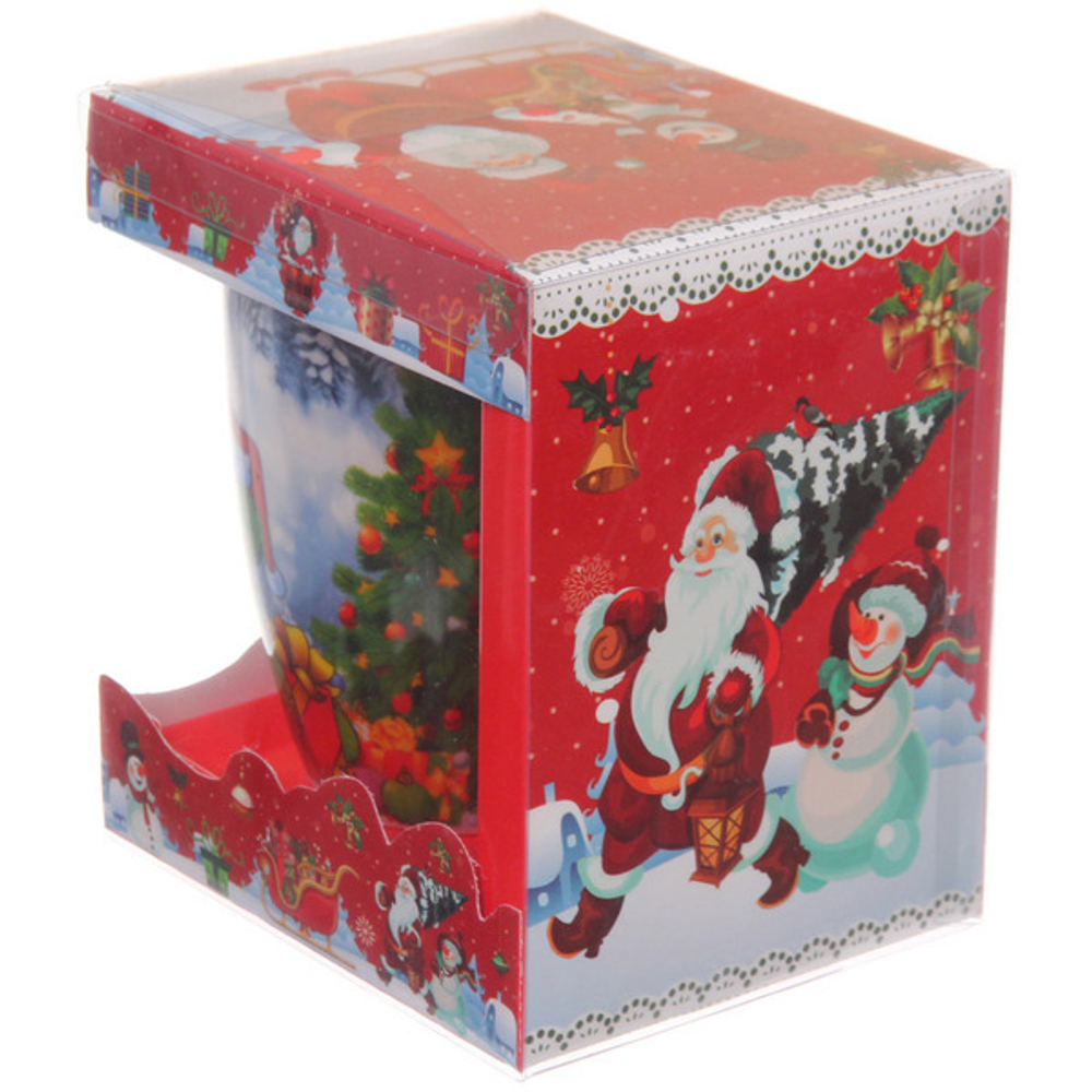 Кружка керамическая 370мл «Загадочный Дракон» с ложкой в подарочной коробке