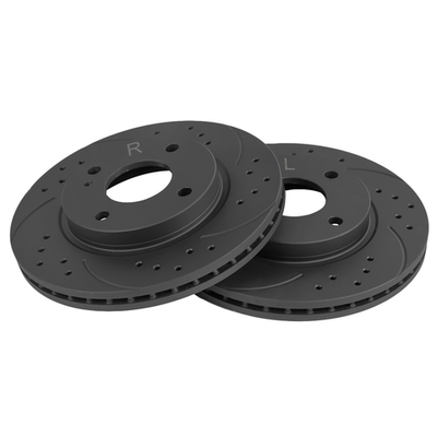 Диск тормозной передний перфорированный PRO-Line с покрытием (компл.2 шт) FORD Fiesta 2008 /Vent D=258mm GANZ GIJ06205S