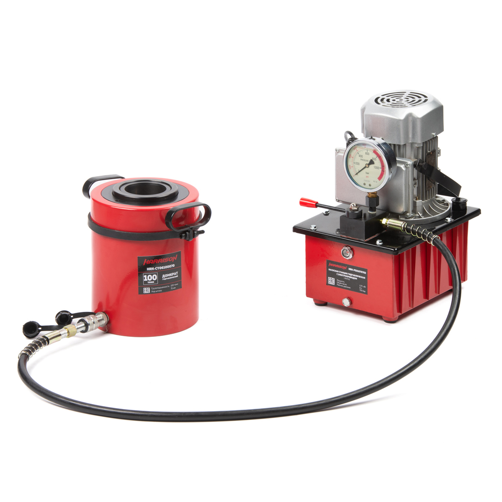 HRH-CY06100070 Гидравлический цилиндр (домкрат) с полым штоком, однополостной 100 т, ход 75 мм