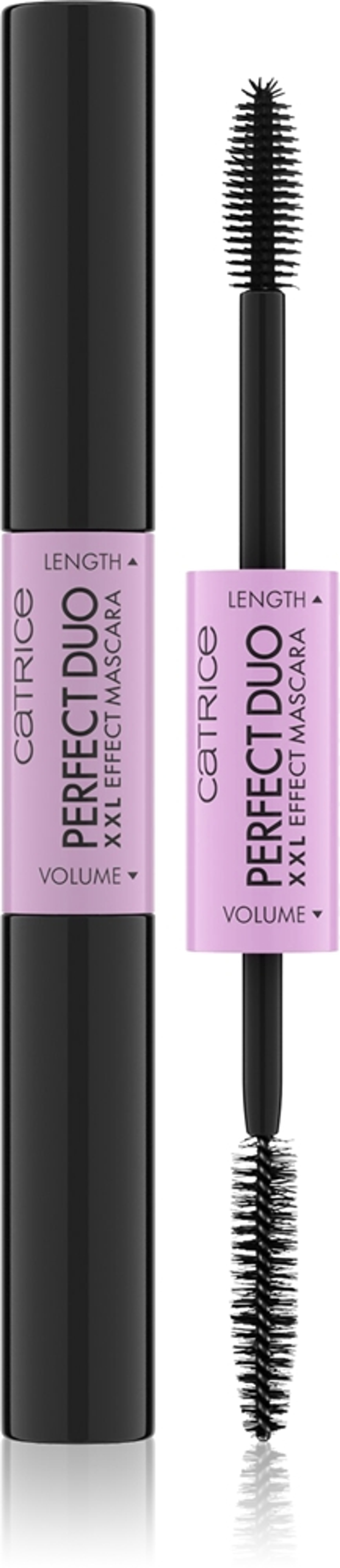 Catrice Perfect Duo XXL Effect - Тушь для ресниц, утолщающая и удлиняющая, 2 в 1 оттенок Black, 8 ml