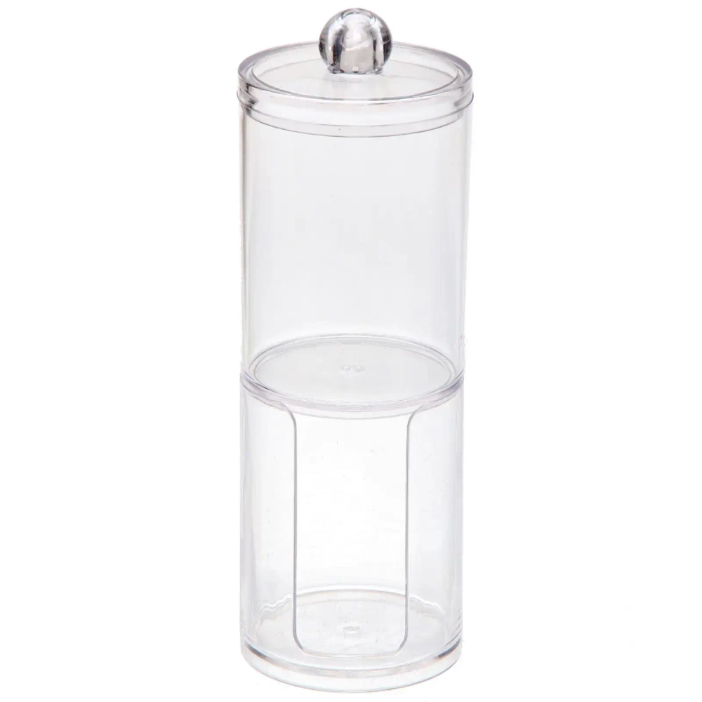 Органайзер для хранения ватных палочек и дисков»ФАНТЭНЕГРО», прозрачный, 19*6,6см