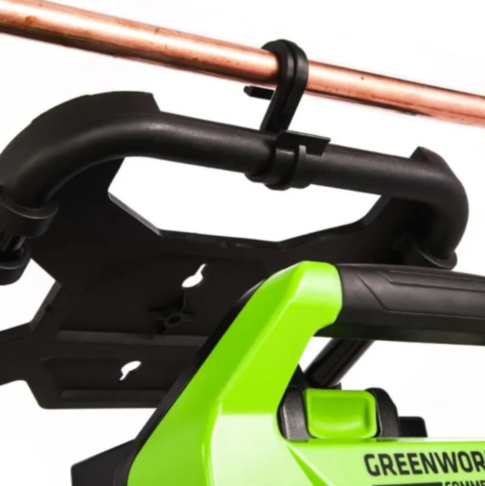 LED-прожектор Greenworks G82WLH с гибридным питанием, 82V / 220V, 1250/2500 лм, крюк для подвеса, крепление на стену, кабель 30 см, (3504007)