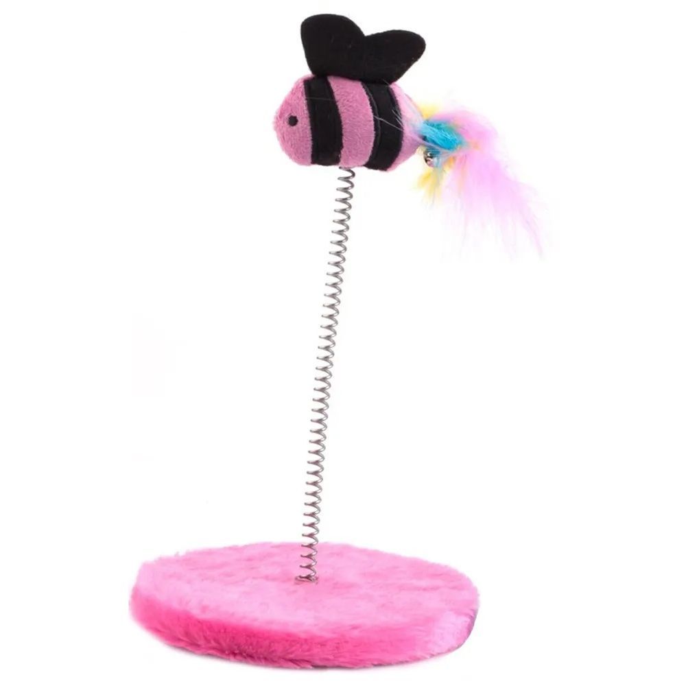 Игрушка для кошек Рыбка на пружине "Чистый котик" розовый 25см, искус.мех, дерево, пластик СТ19076 Игрушка для кошек Рыбка на пружине "Чистый котик" розовый 25см, искус.мех, дерево, пластик СТ19076