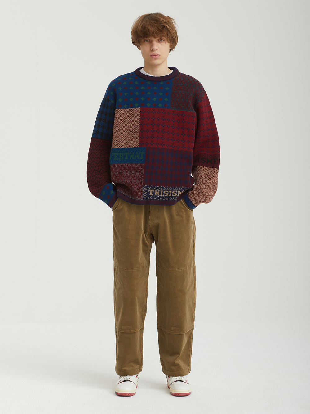 Мужской Свитер Block Knit