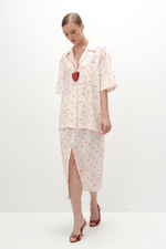 Юбка прямая в цветы