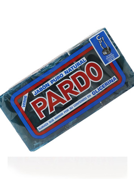 Мыло натуральное хозяйственное "Pardo Jabon Verde" (Пардо зелёное) 3x250 г, пятновыводитель, удаляет стойкие пятна, универсальное