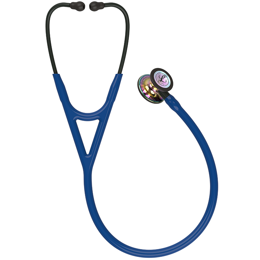 Стетоскоп Littmann Cardiology IV, небесно-голубой, радужная акустическая головка, черный ствол (6242)