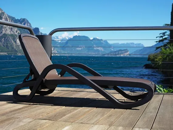 Шезлонг Alfa темно-коричневый