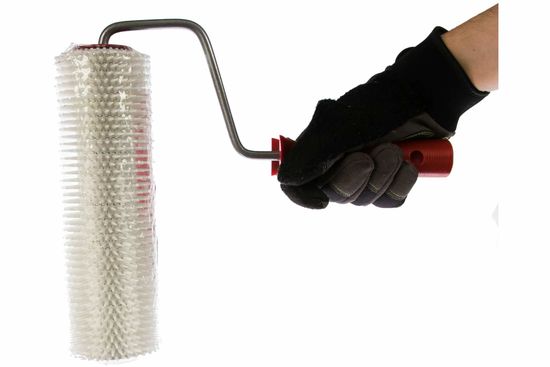 Валик игольчатый ЗУБР для наливных полов в сборе,13 мм, 72х240мм