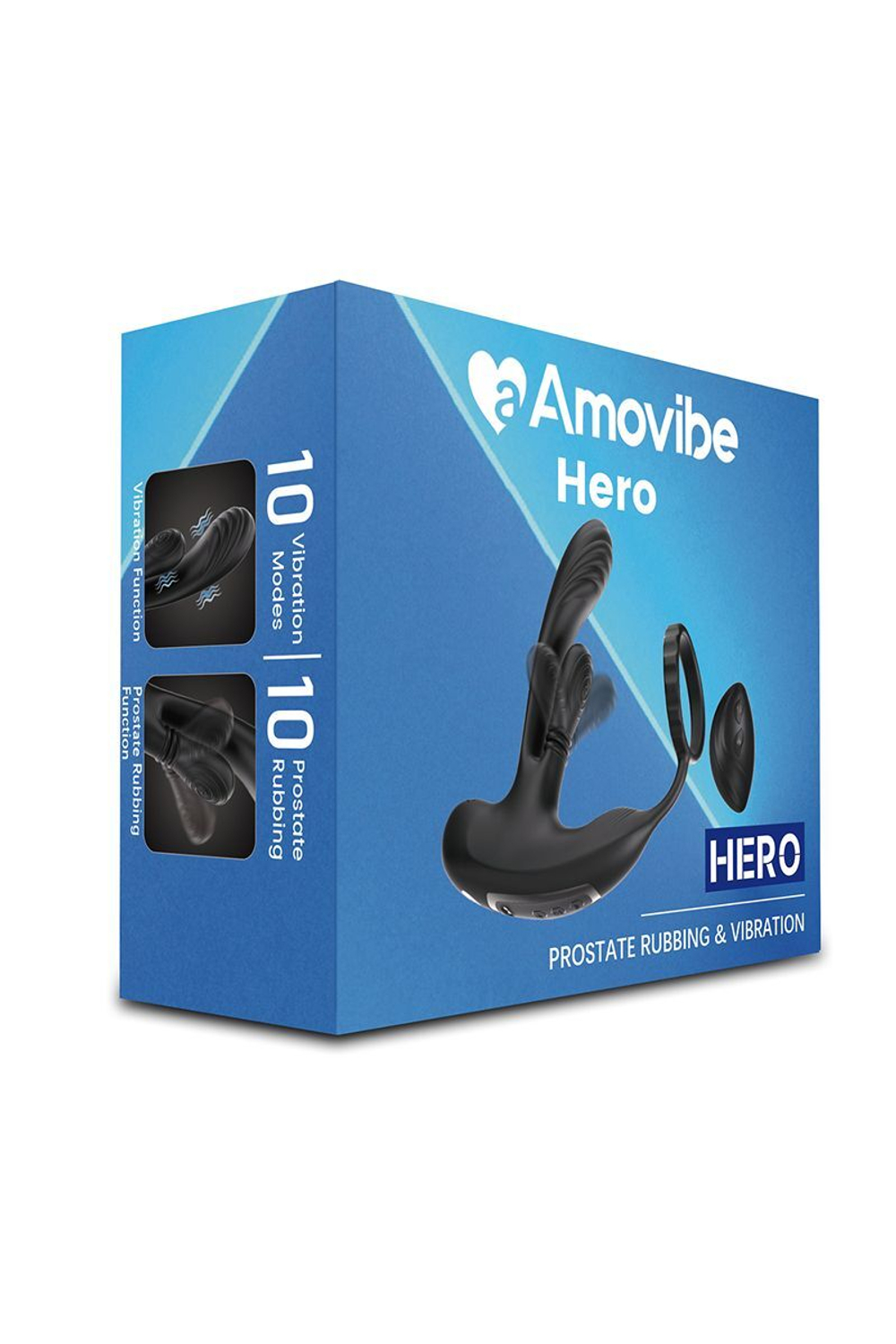 Черный инновационный масcажер простаты Hero с технологией массажа на 360 градусов (Цвет: черный)