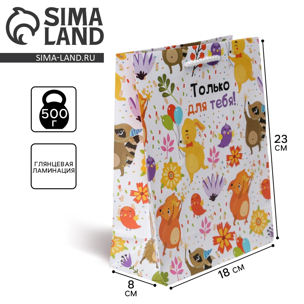 Пакет ламинированный «Только для тебя », MS 18 х 23 х 8 см 6582598
