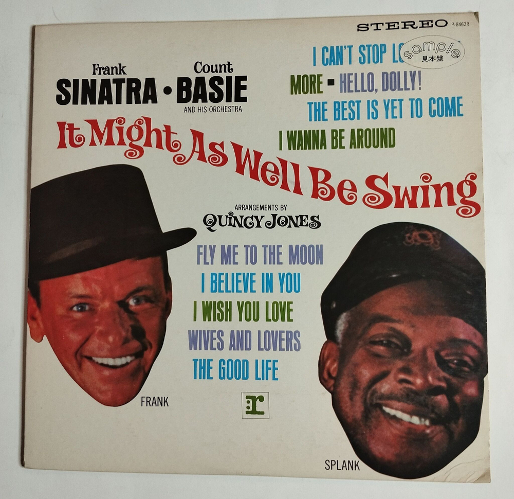 Винтажная виниловая пластинка LP Frank Sinatra, Count Basie And His Orchestra It Might As Well Be Swing (Japan 1974) (No Obi) (Promo)