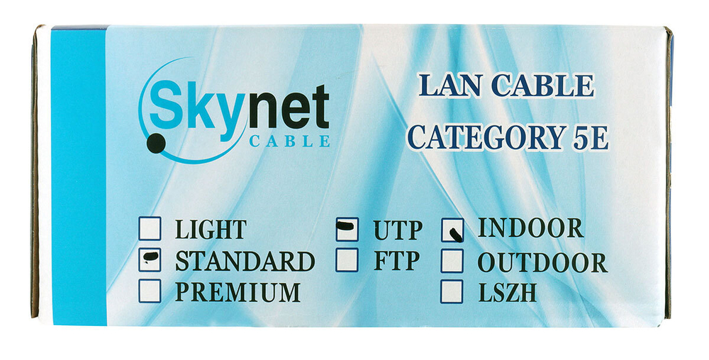 Кабель витая пара U/UTP 5e кат. 4 пары SkyNet CSS-UTP-4-CU/100