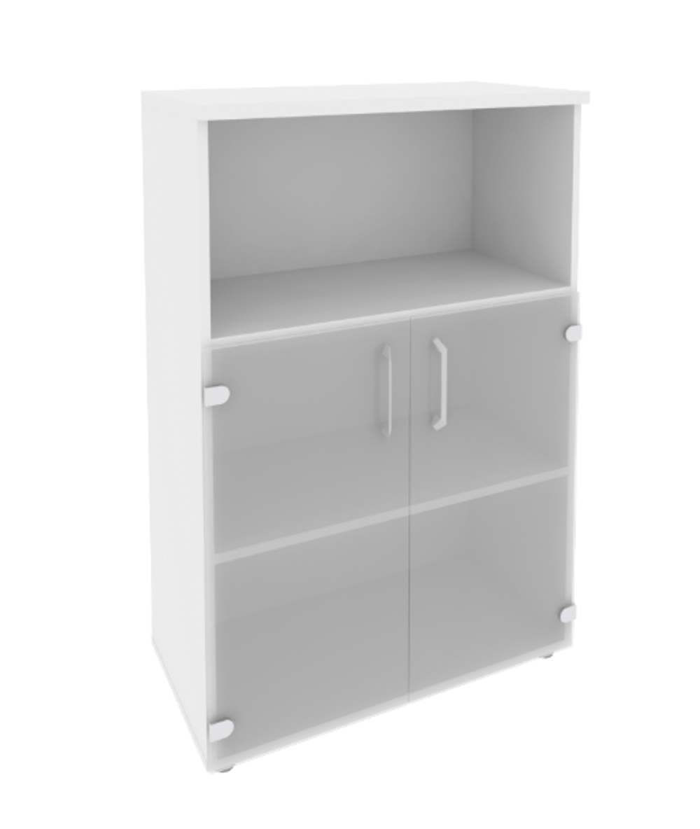 Шкаф средний с нишей и стеклом Onix