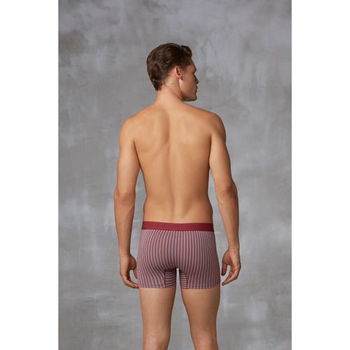 Мужские трусы боксеры бордовые в полоску Doreanse 1866