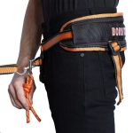 пояс для каникросса с карабином быстрого спуска оранжевый