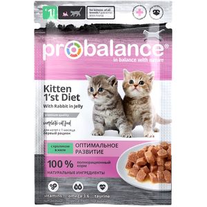 Пауч ProBalance Kitten 1`st Diet для котят с кроликом