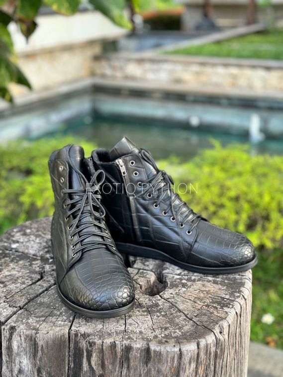 Ботинки из кожи крокодила SH-193