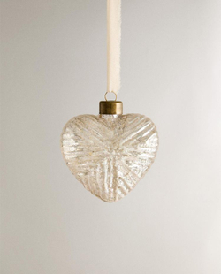 ZARA HOME ЕЛОЧНОЕ УКРАШЕНИЕ «СЕРДЕЧКО» С СЕРЕБРИСТЫМ ПОКРЫТИЕМ, СЕРЕБРЯНЫЙ