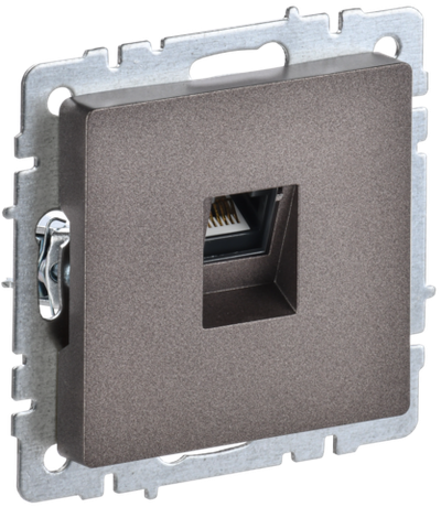 BRITE Розетка компьютерная RJ45 кат.5E РК10-БрТБ темная бронза IEK