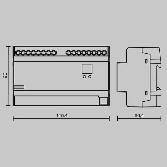 Диммер DALI DT6 четырёхканальный TRIAC 230В DIN 800Вт Lighting control 721020