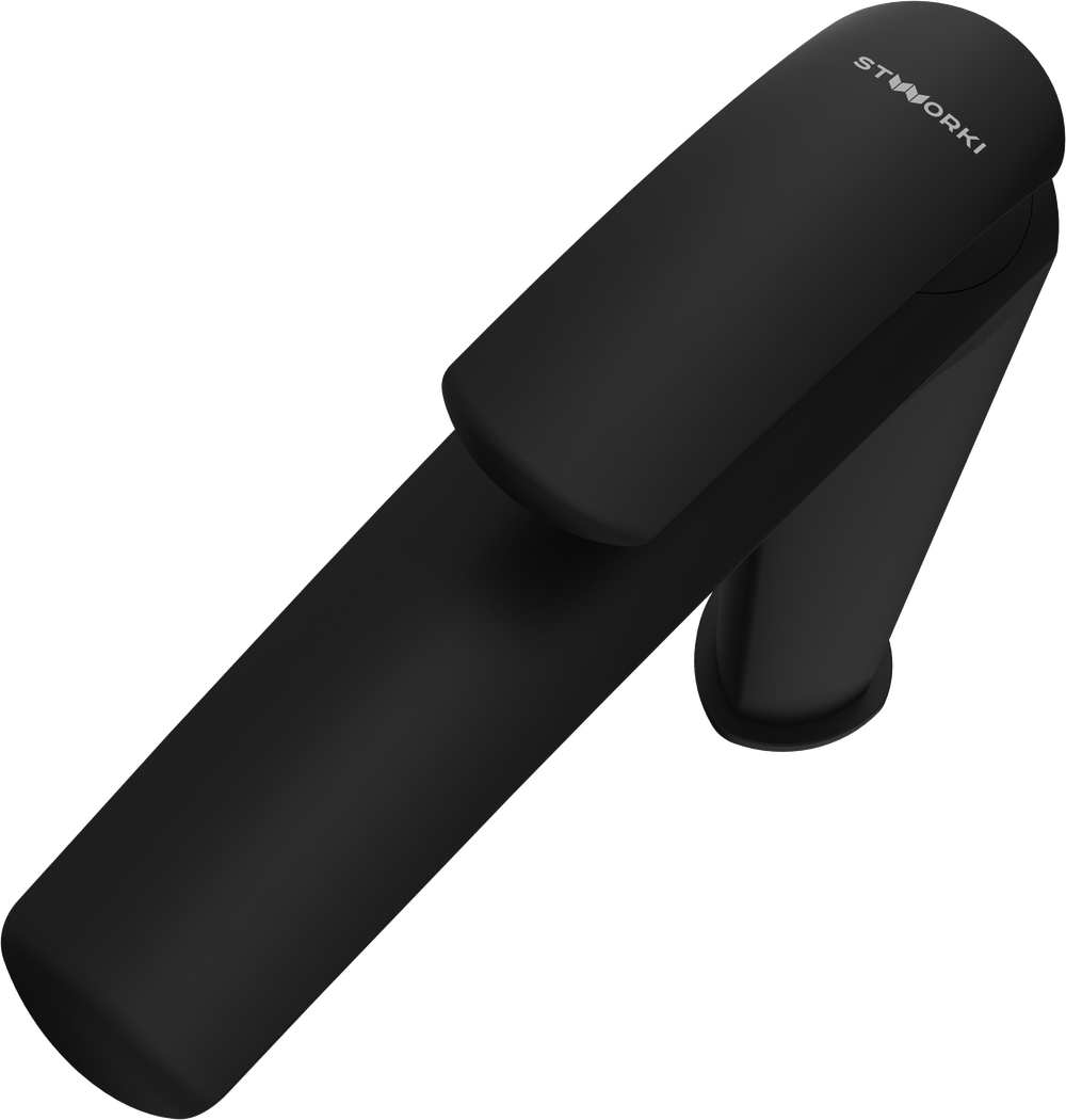 Смеситель для раковины STWORKI Гётеборг S03020BK матовый черный