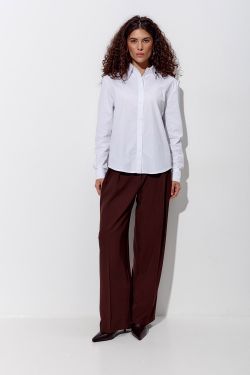 Свободная базовая рубашка из хлопка белого цвета