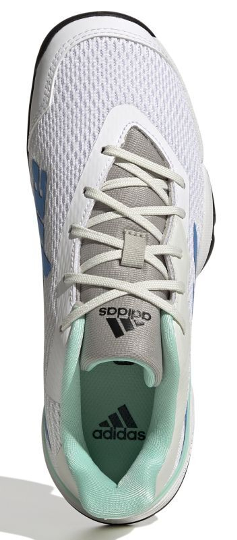 детские Кроссовки теннисные Adidas Barricade K - cloud white/pulse blue/core black
