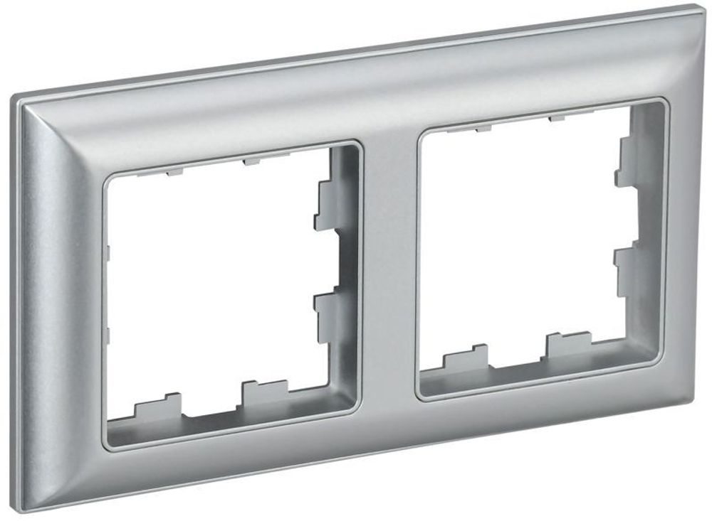 Рамка 2-м BRITE РУ-2-Бр алюм./алюм. IEK BR-M22-12-K47 Рамка 2-м BRITE РУ-2-Бр алюм./алюм. IEK BR-M22-12-K47