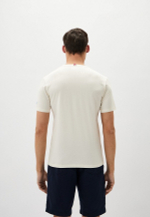 Футболка MC Saint Barth TSHIRT BEACHAHOLIC молочный пальмы джин