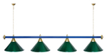 Лампа STARTBILLIARDS 4 пл. (плафоны зеленые,штанга золотая,фурнитура золото)