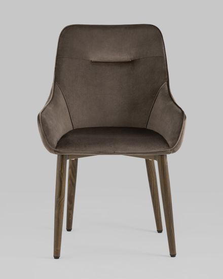 Стул Диана велюр коричневый 4 шт