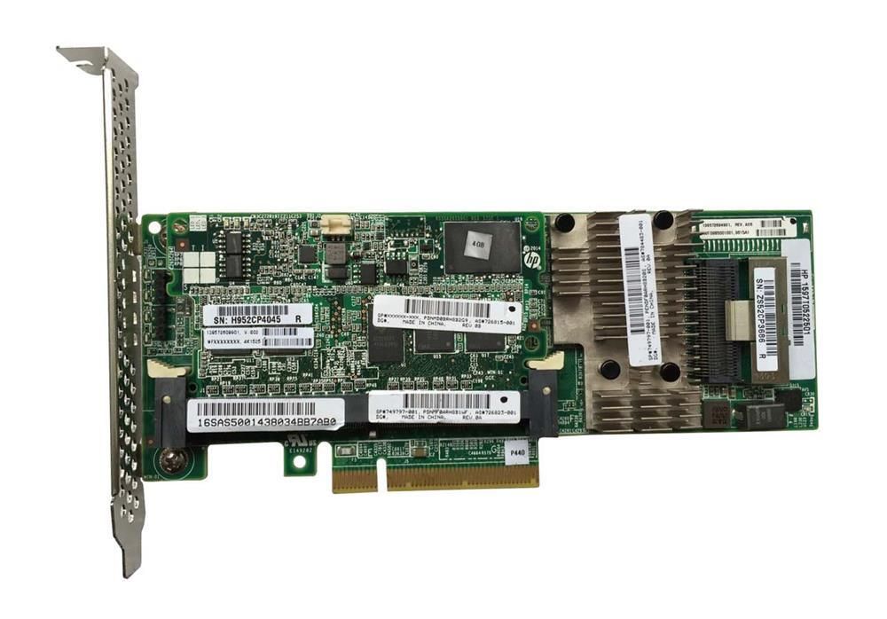 Контроллер HP Smart Array P440 4GB Cache 8-Port SATA 6Gbps / SAS 12Gbps PCI Express 3.0 x8 RAID 0/1/5/6/10/50/60  726823-001