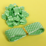 Набор для декорирования «Горошек» бант 6см, лента 2см (3м), Зеленый