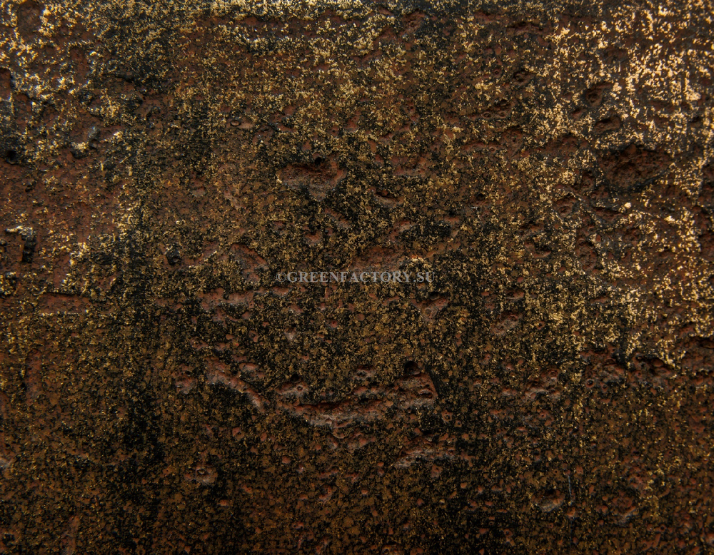 Кашпо TREEZ Effectory - Metal - Конус-чаша - Rough с золотой патиной