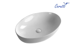 Раковина CR8023 накладная, белая, овал 610х410х145 Ceruttispa