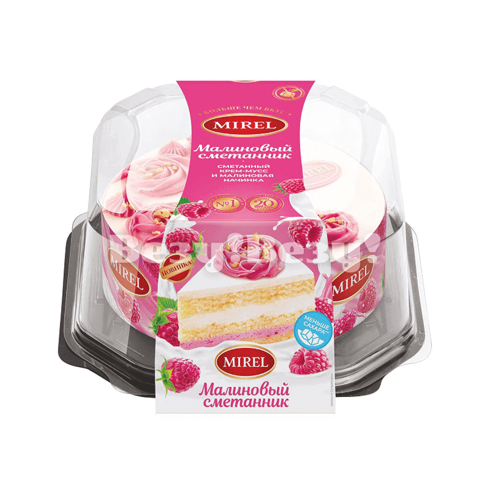 Торт Малиновый Сметанник Mirel 650 гр