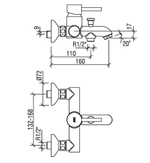 Смеситель для ванны/душа LAPARET MINILIADA N2039602LPT