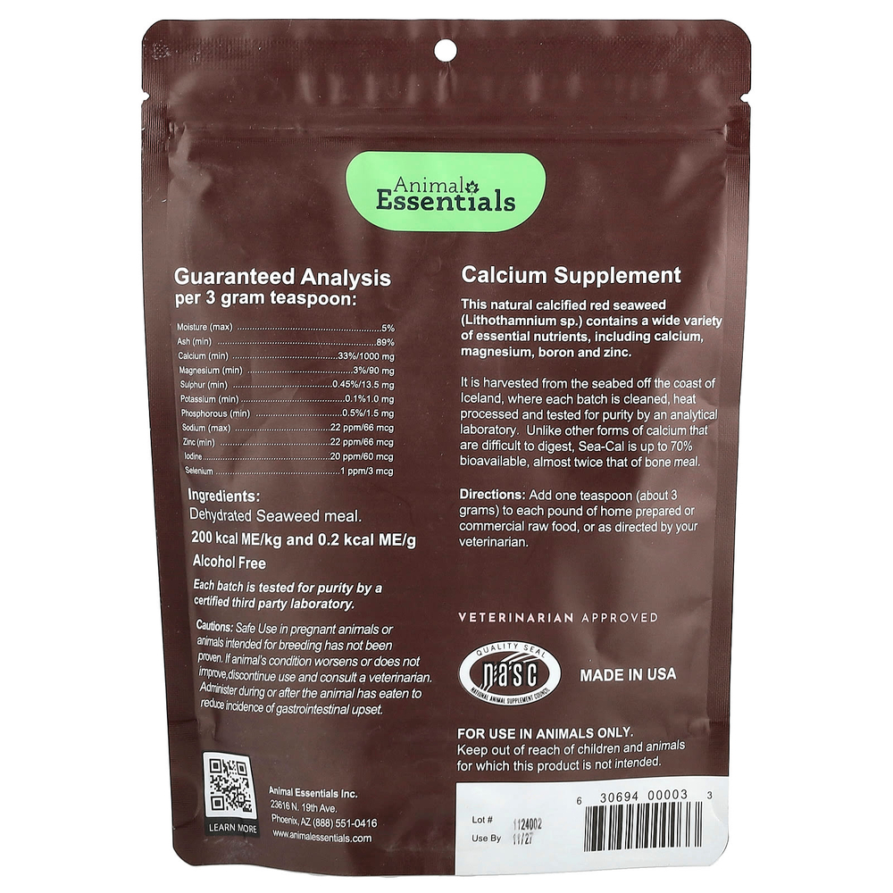 Animal Essentials, Sea-Cal, для собак и кошек, 340 г (12 унций)