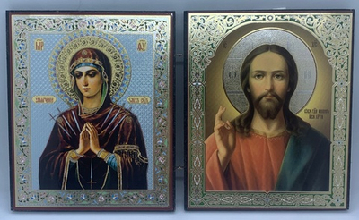 Складень «Умягчение злых Сердец и Господь Вседержитель»