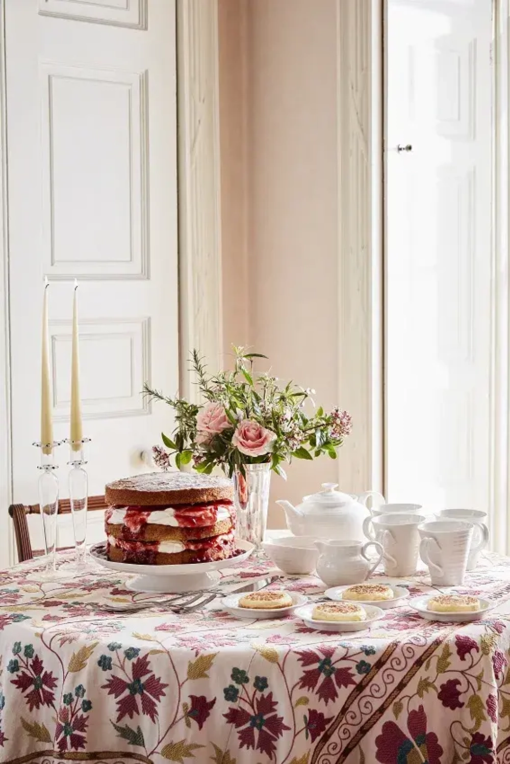 Portmeirion Набор из 4 чашек с блюдцами + тарелка Aft Sophie Conran Afternoon Tea