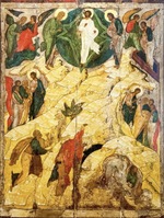 Икона Преображение Господне деревянная на левкасе Новгород